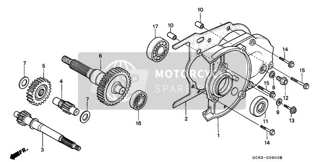 Honda NH50MS 1990 Transmisión para un 1990 Honda NH50MS